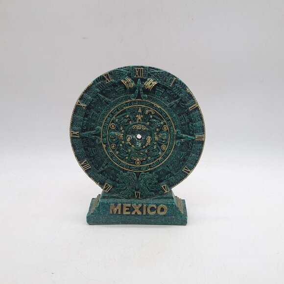 Malachite Mayan or Aztec Calendar - Picture 1 of 11